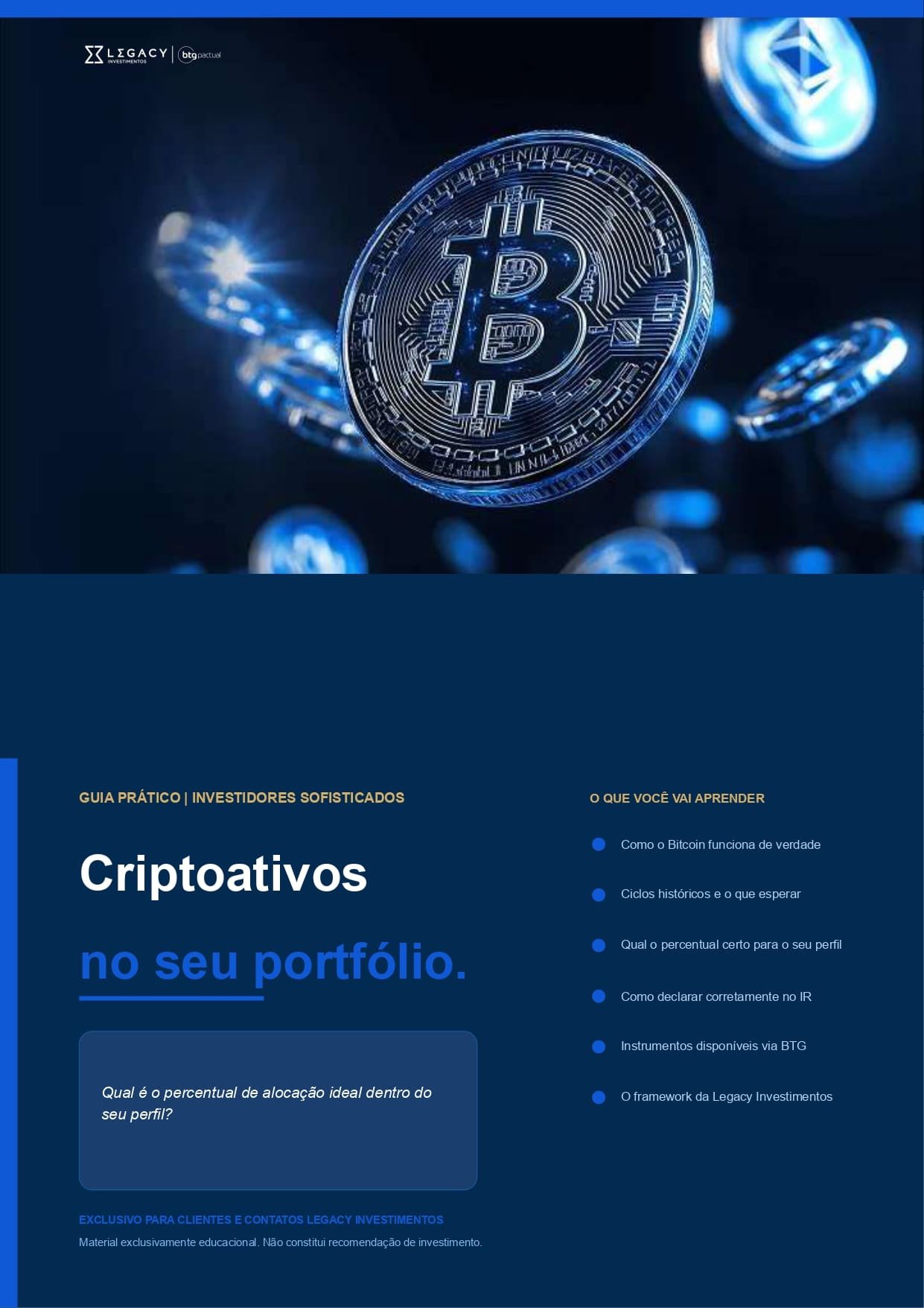 Capa do guia: Criptoativos no seu portfólio